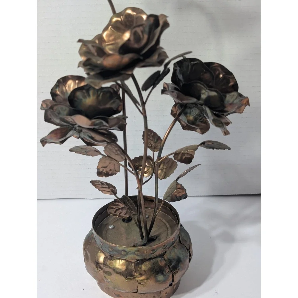 Vintage Brass Copper Metal Musical box You Light Up My Life 14